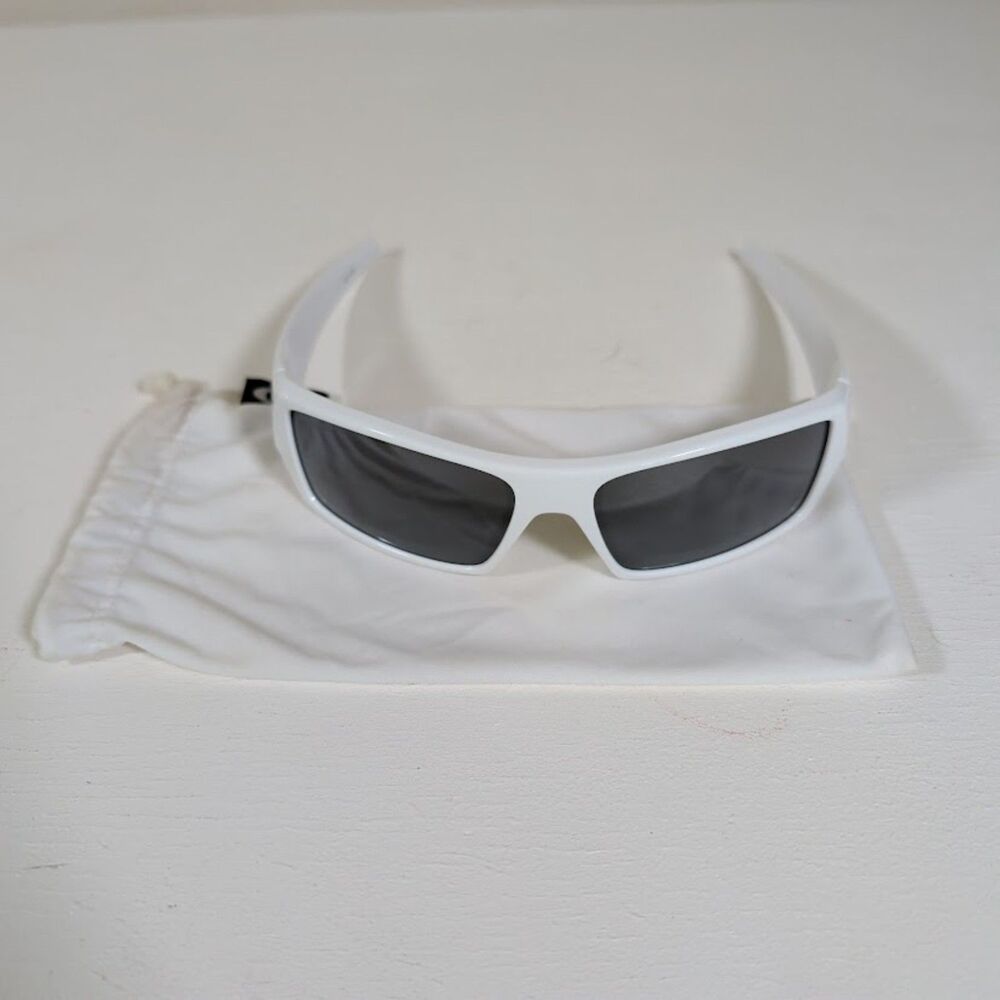 Polarized Oakley Gascan Polished White Frame Grey Lens 03-474 White Icons RARE